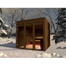 Eco Modern Sauna 2,4x2,4 m aus Kiefer- od. Thermowood