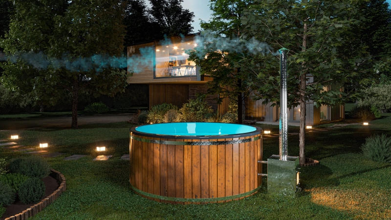 Hot Tub Acryl Ø 2m mit externer Ofen