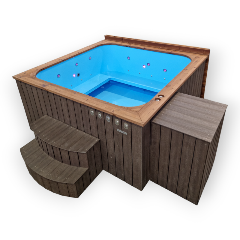 Hot Tub Polypropylen 2000x2000 mm externer Ofen