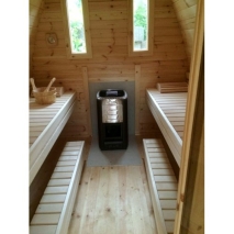 3 m Sauna Pod Kiefer- od. Thermowood