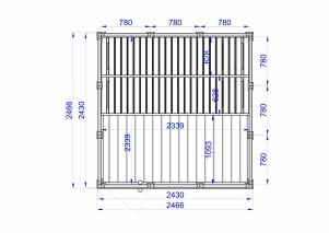 Eco Modern Sauna 2,4x2,4 m aus Kiefer- od. Thermowood