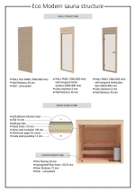 Eco Modern Sauna 2,4x2,4 m aus Kiefer- od. Thermowood