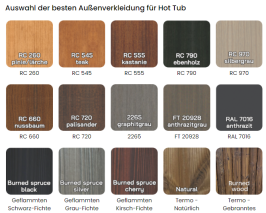 Hot Tub Acryl Ø 2m mit integrierten Ofen